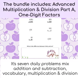 Advanced Multiplication & Division Intervention Workbook: Bundle! Parts A, B, & C